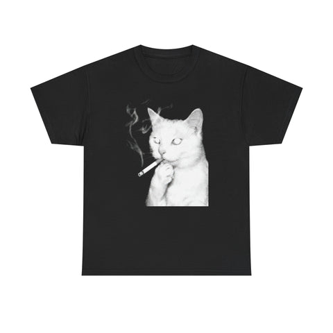 Cat Smoking Cig T-shirt