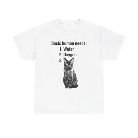 Basic Human Needs - Cat Lover T-shirt