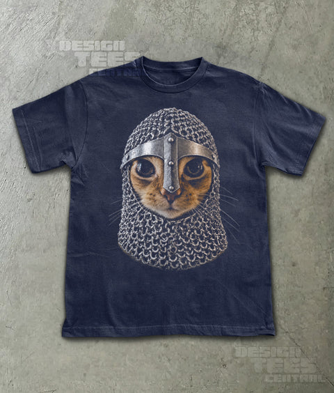 Chainmail Medieval Cat T-Shirt