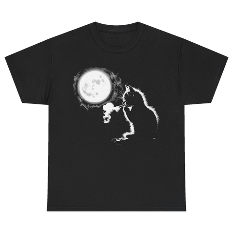 Kitten Smoking Moon Tshirt