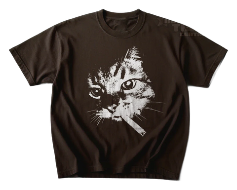 Cat Smoking Cigarette T-Shirt