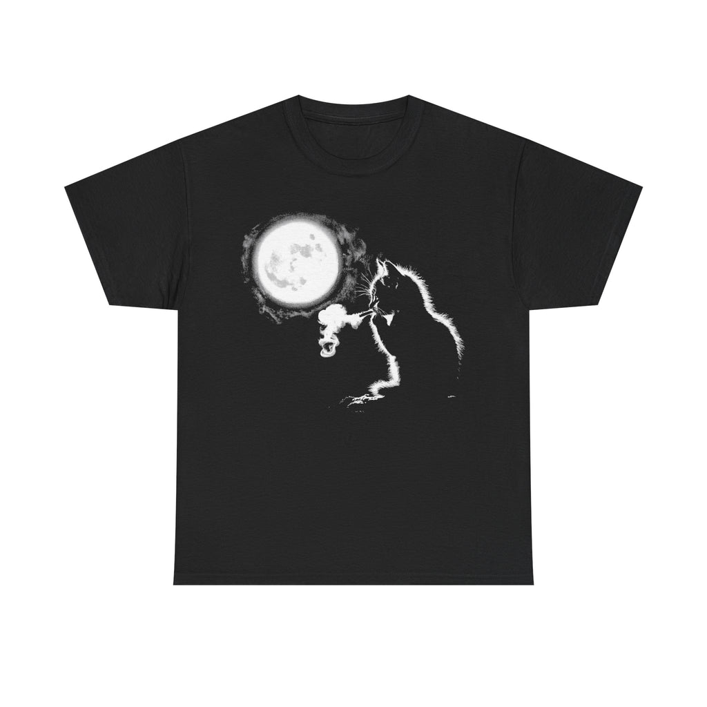 Kitten Smoking Moon Tshirt