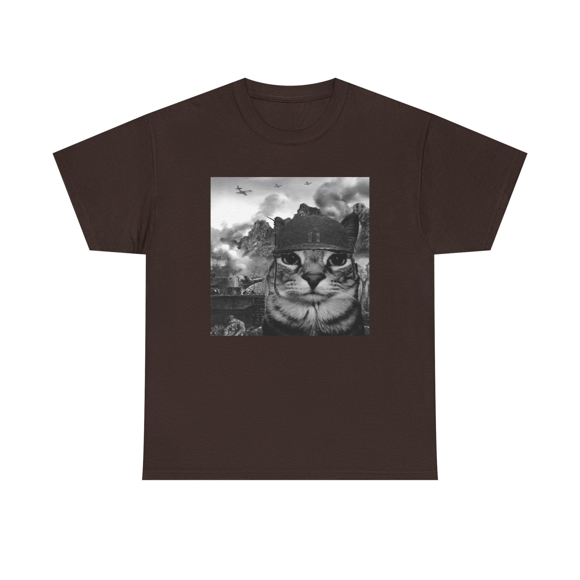 War Cat in the Battlefield Meme T-Shirt
