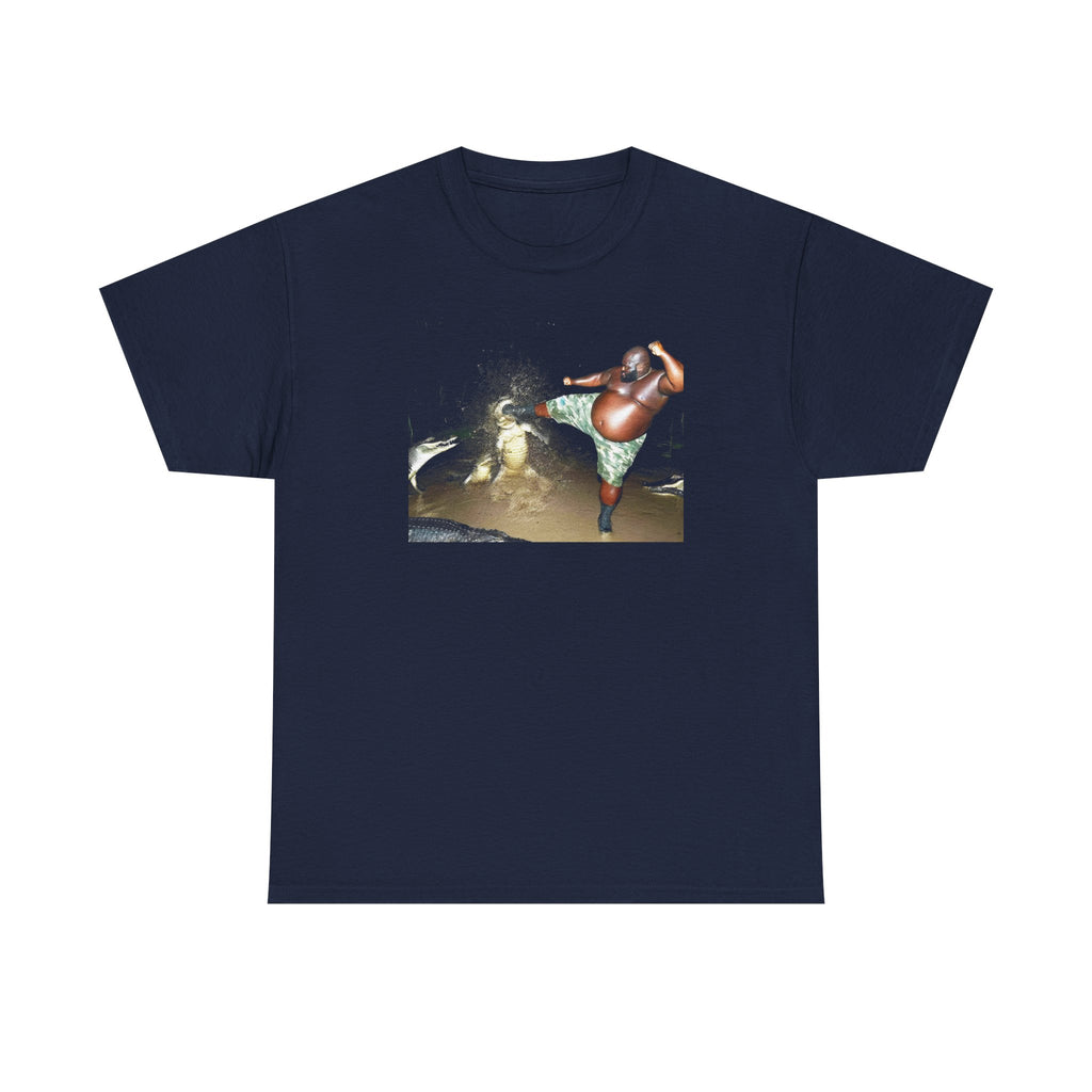 Black Guy Kicking Crocodile Tshirt