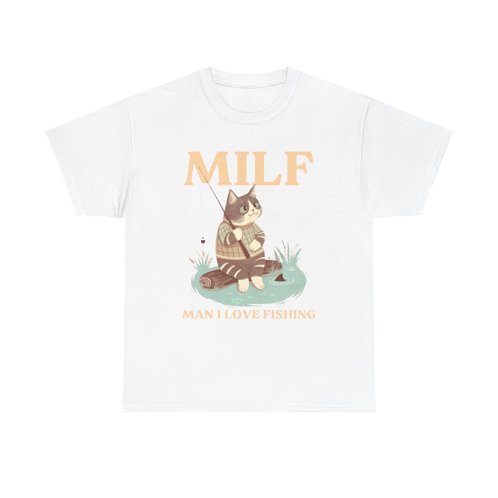 MILF: Man I Love Fishing Cat T-Shirt