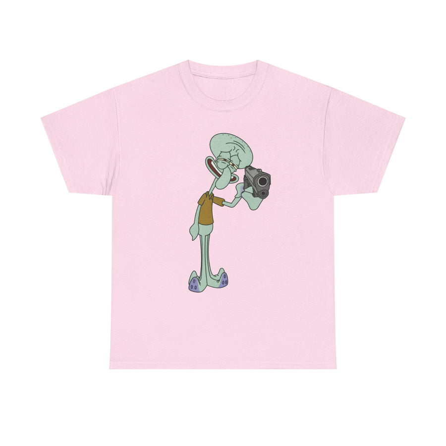 Squid Ward Gun T-Shirt
