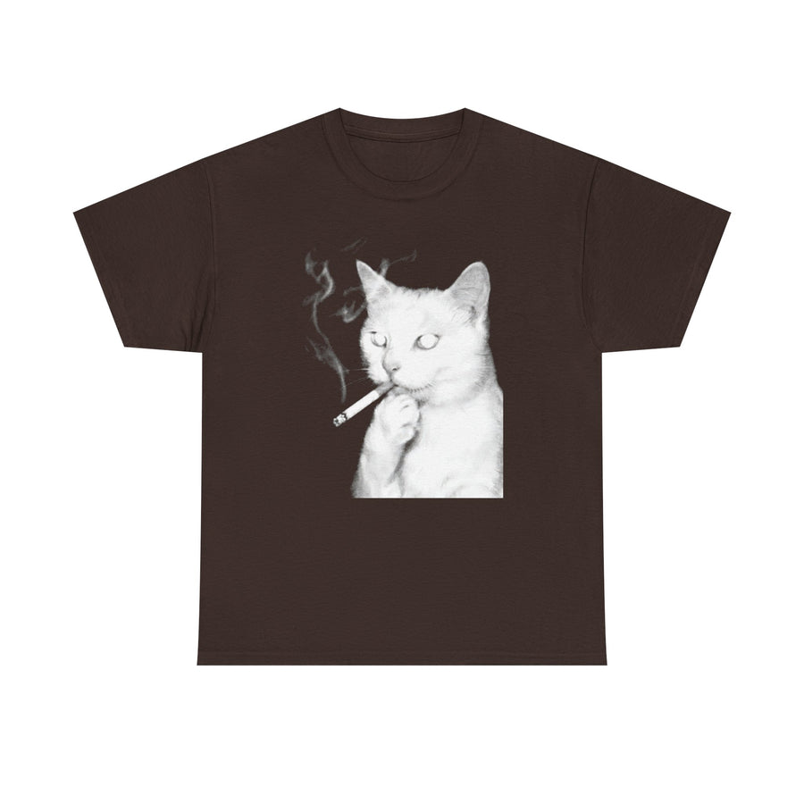 Cat Smoking Cig T-shirt