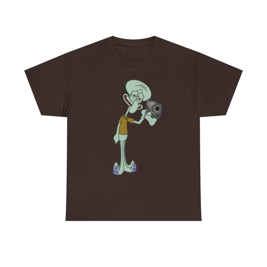 Squid Ward Gun T-Shirt