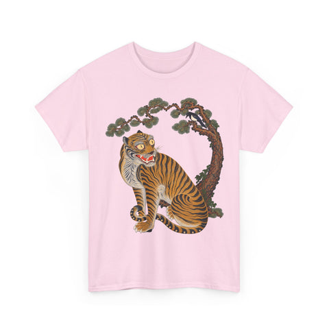 Korean Indigo Tiger and Magpie T-Shirt