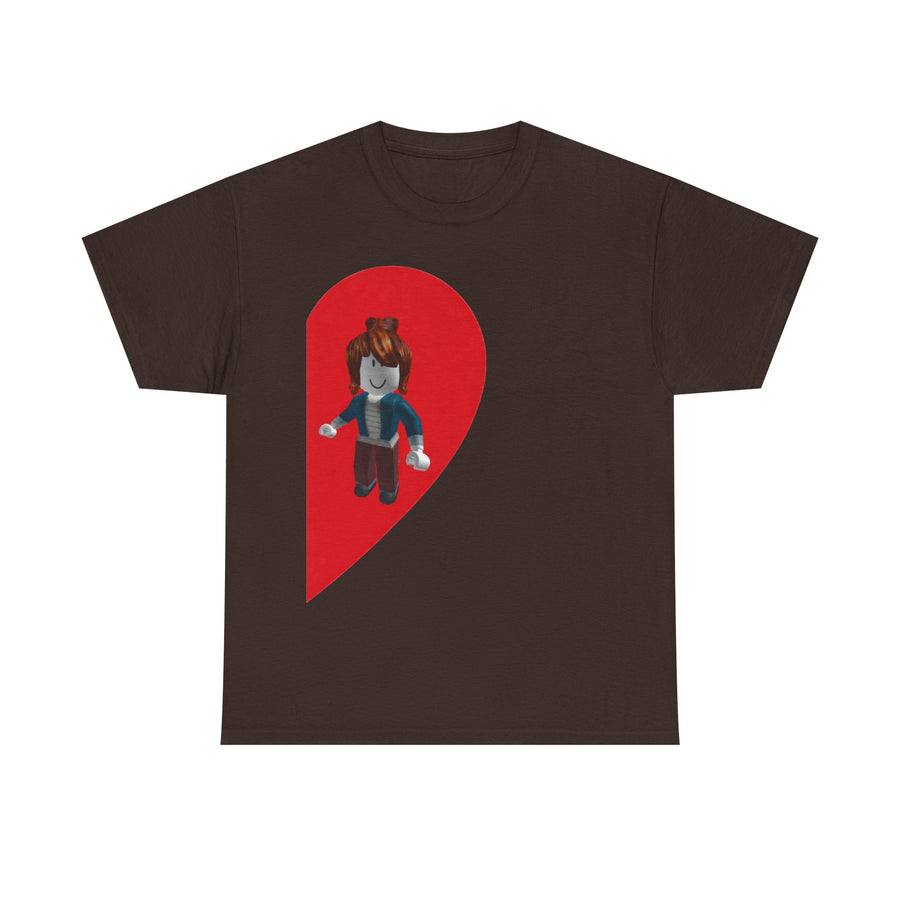 Roblox Girl Half Heart T-Shirt