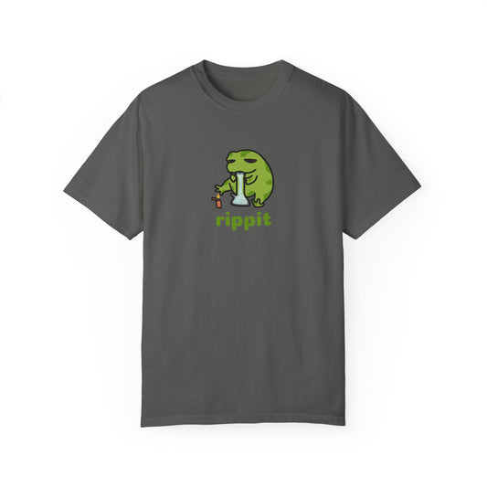 Rippit - Frog With A Bong Tshirt (COMFORT COLORS)