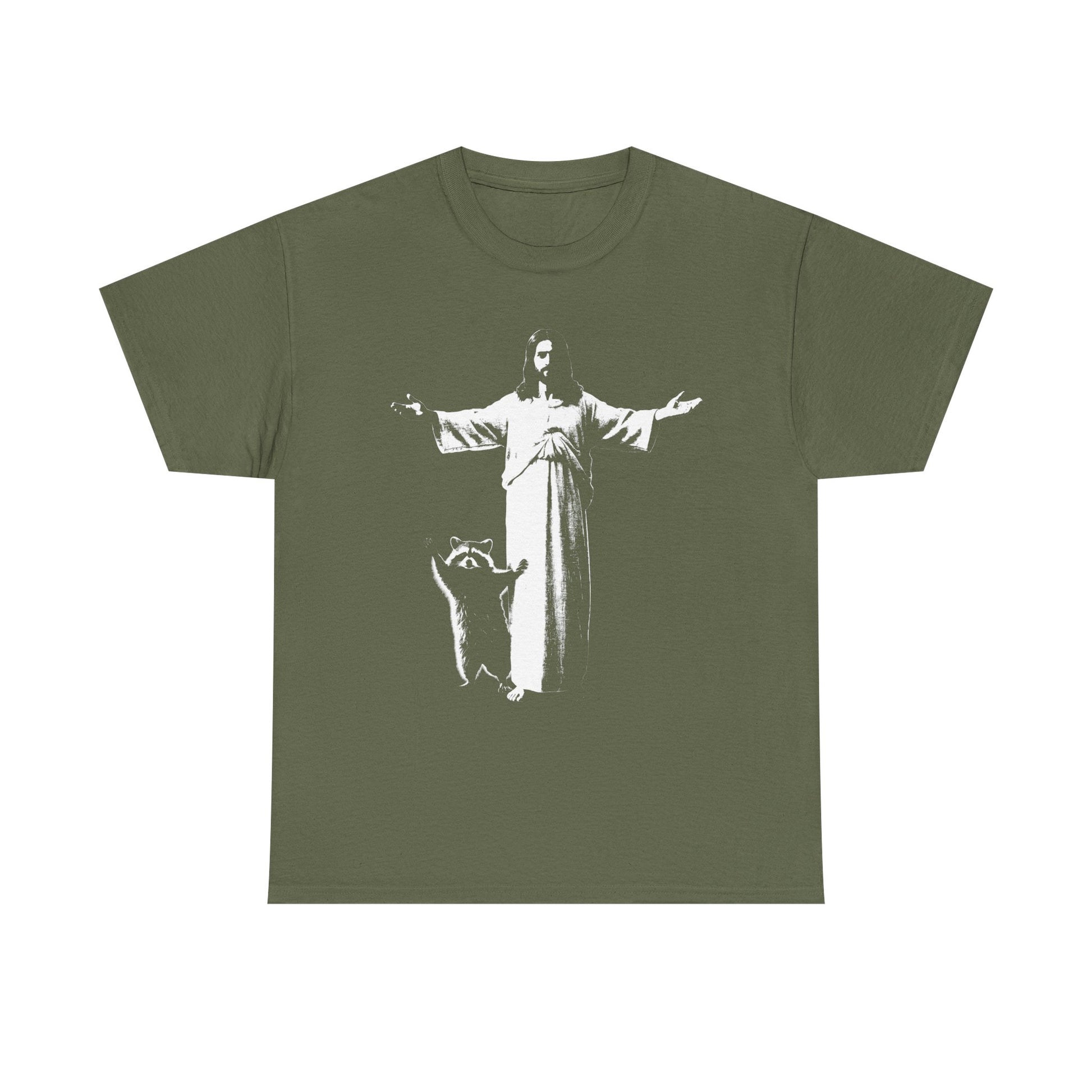 Jesus and Raccoon T-shirt