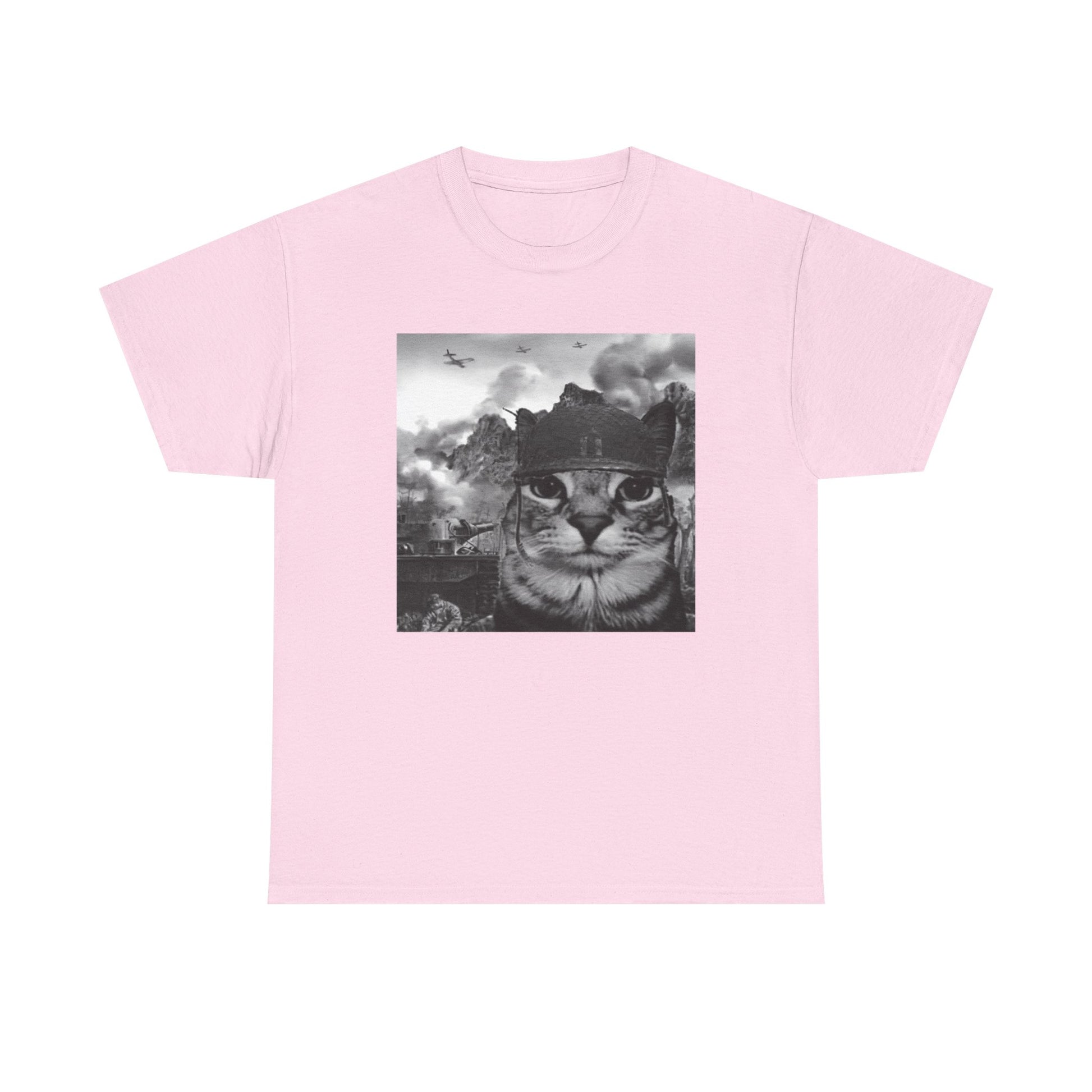 War Cat in the Battlefield Meme T-Shirt
