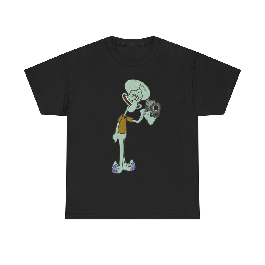 Squid Ward Gun T-Shirt