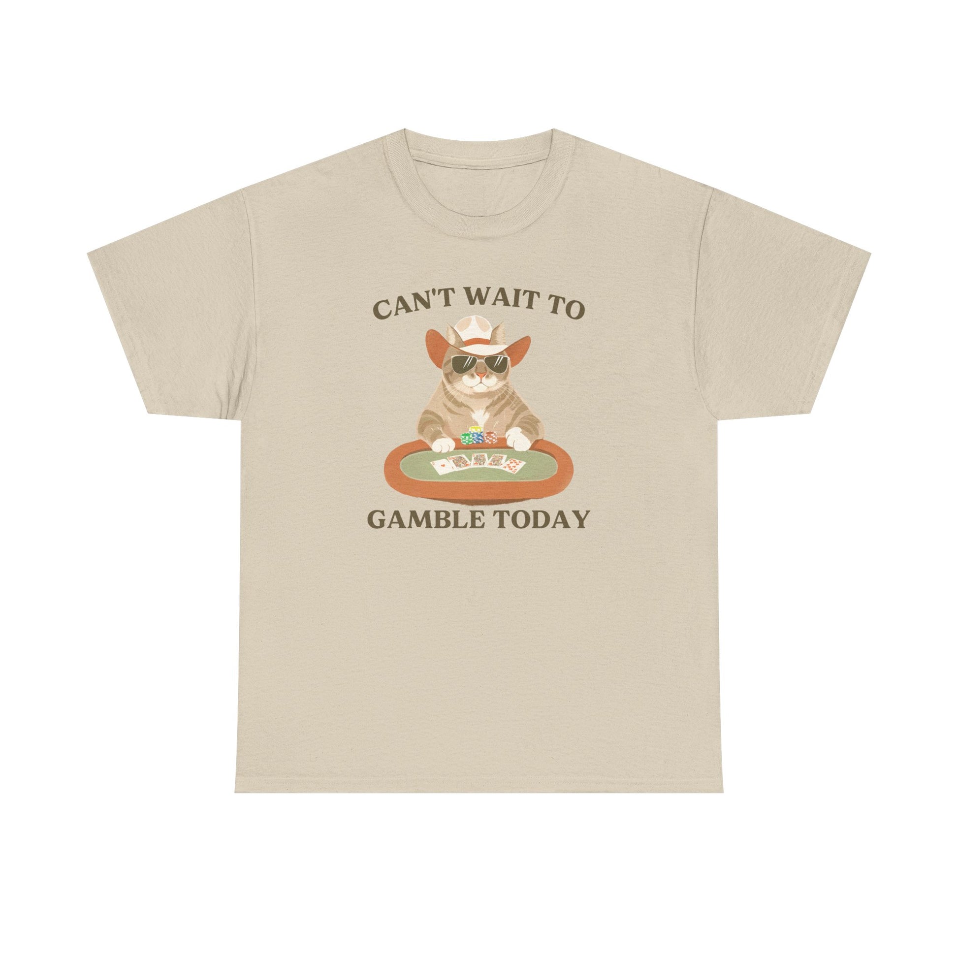Can't Wait to Gamble Today Poker Cat T-Shirt