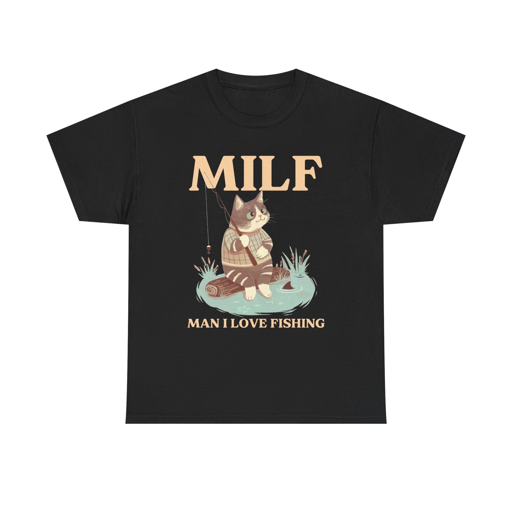 MILF: Man I Love Fishing Cat T-Shirt