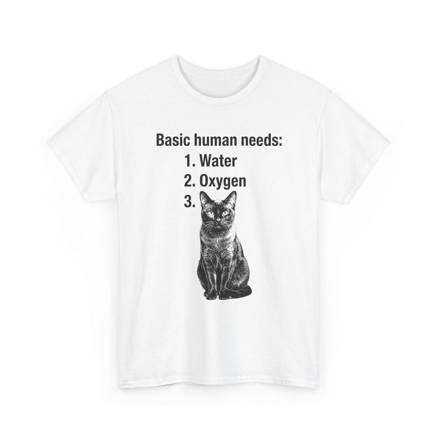 Basic Human Needs - Cat Lover T-shirt