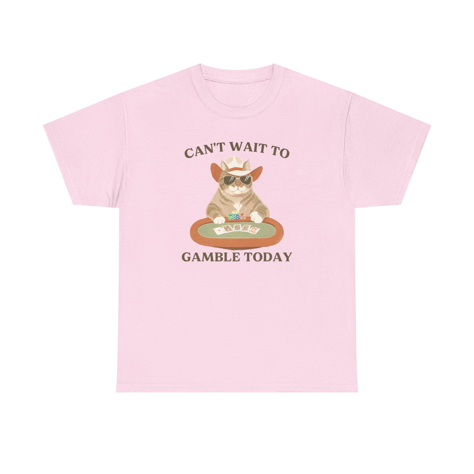 Can't Wait to Gamble Today Poker Cat T-Shirt