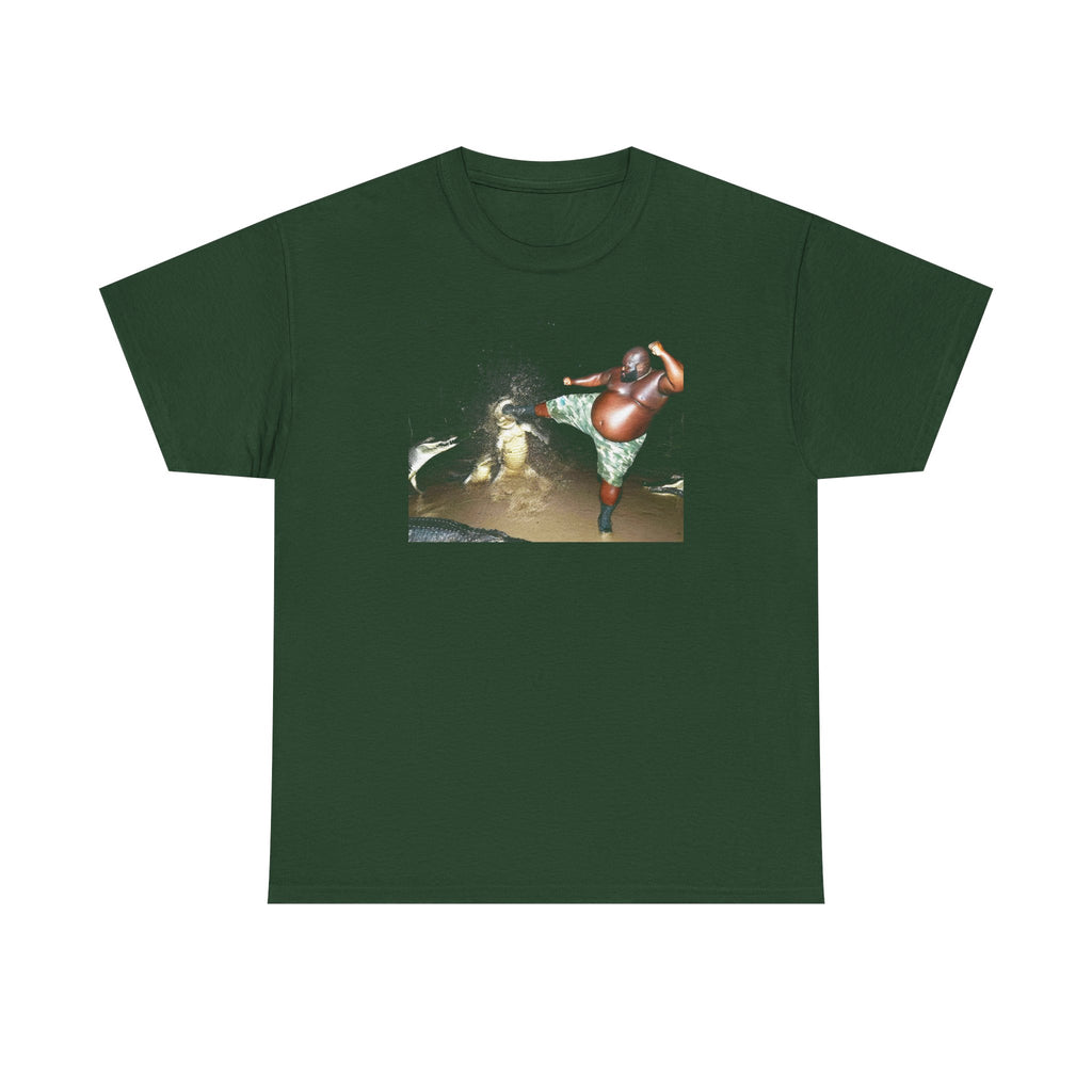 Black Guy Kicking Crocodile Tshirt