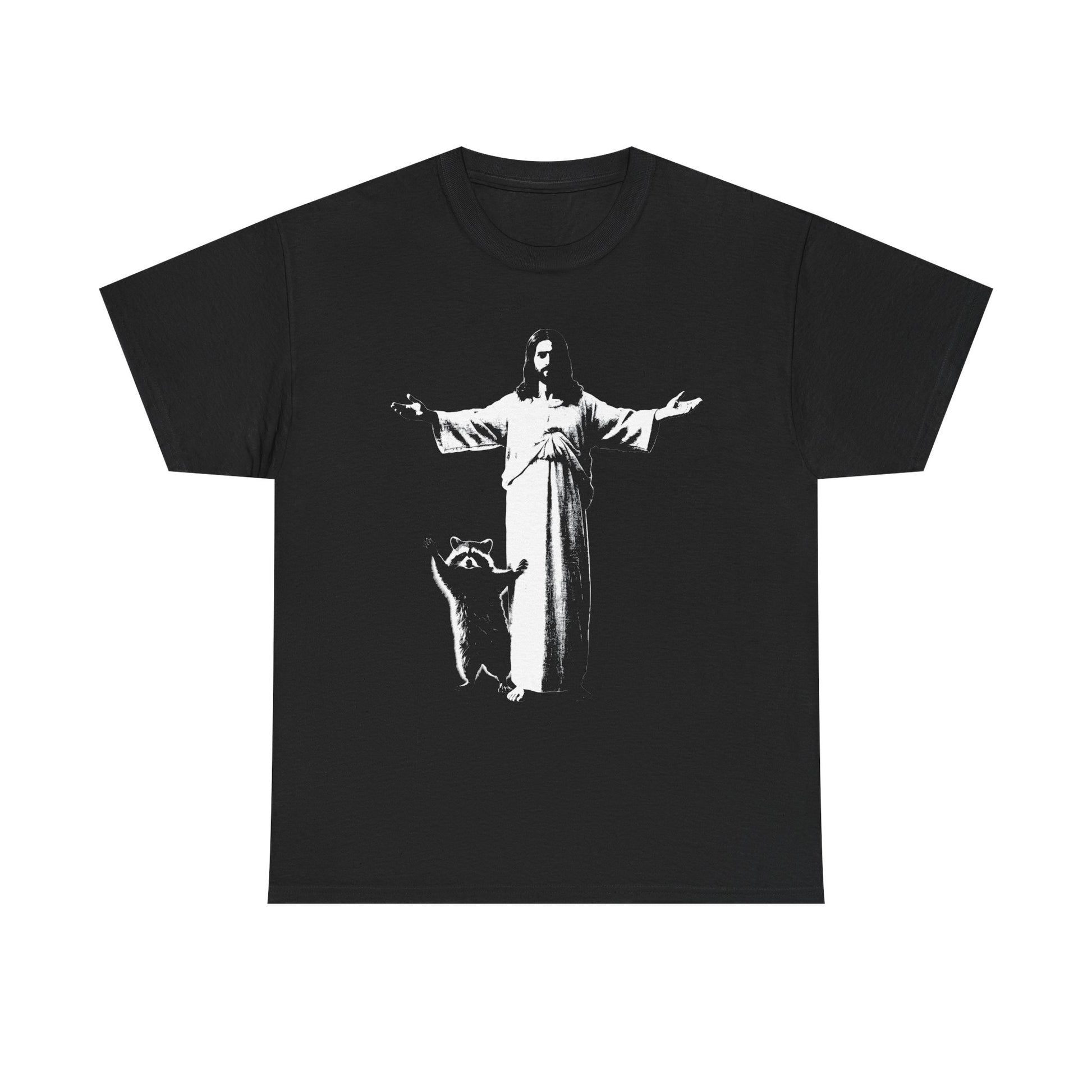 Jesus and Raccoon T-shirt