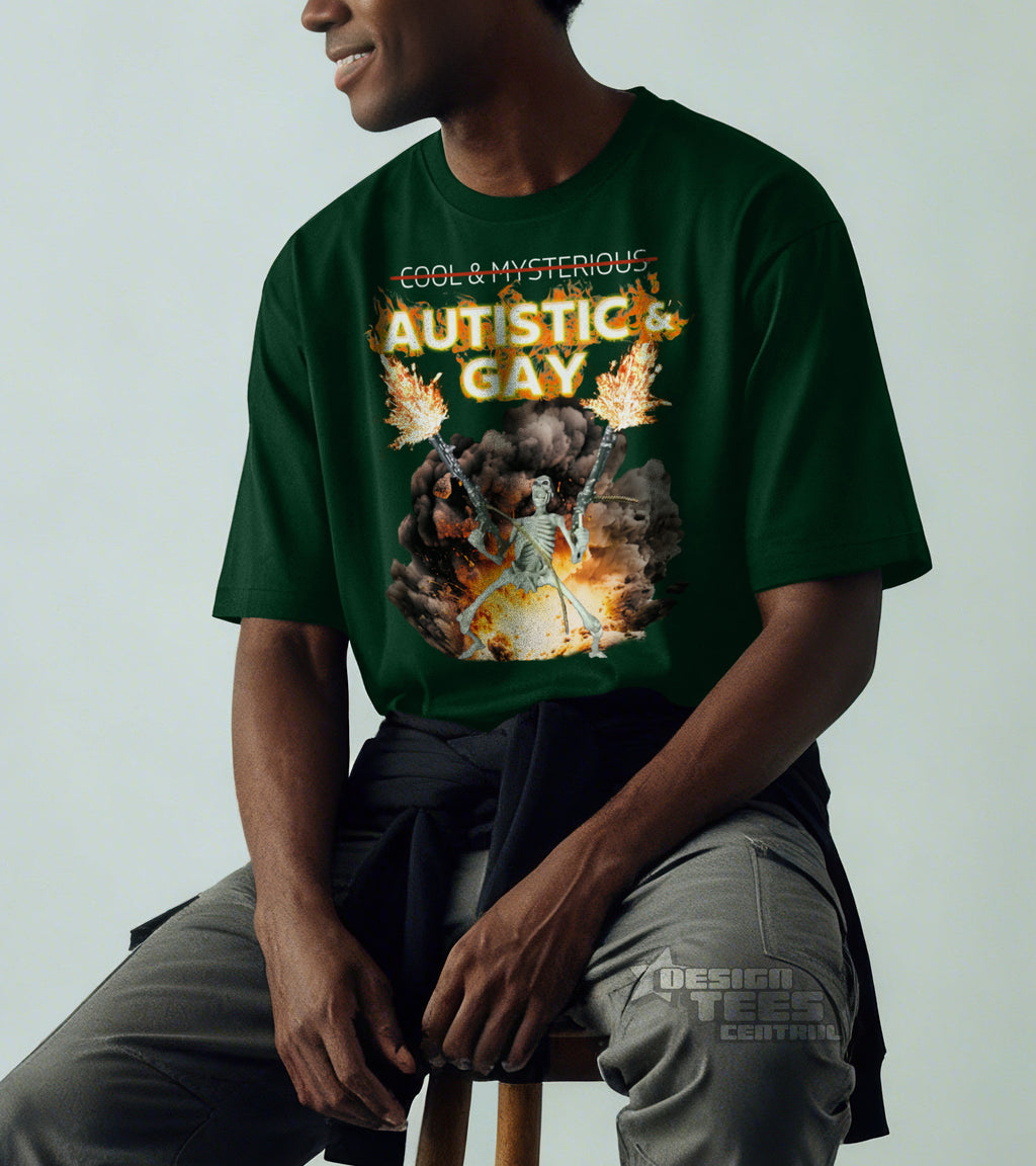 Autistic and Gay Skeleton T-Shirt