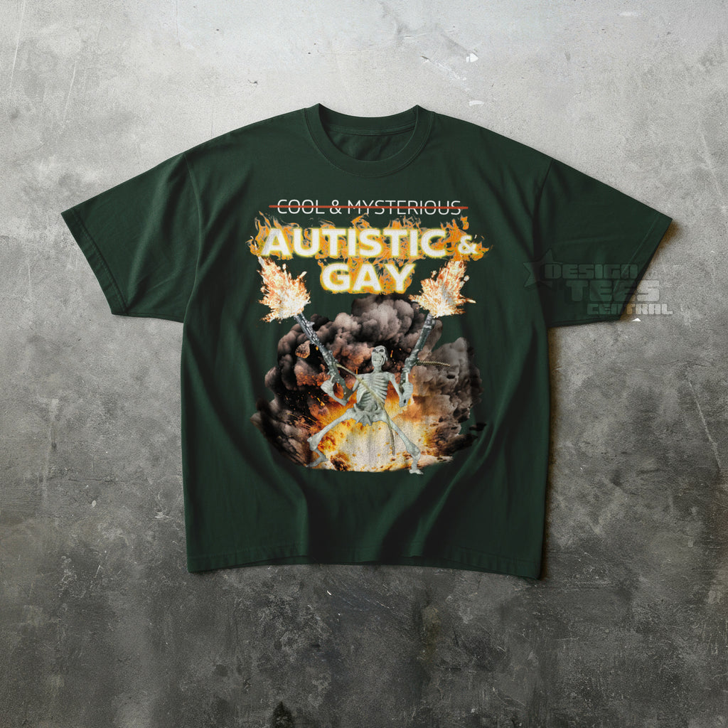 Autistic and Gay Skeleton T-Shirt