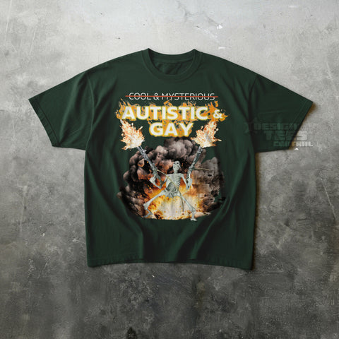 Autistic and Gay Skeleton T-Shirt