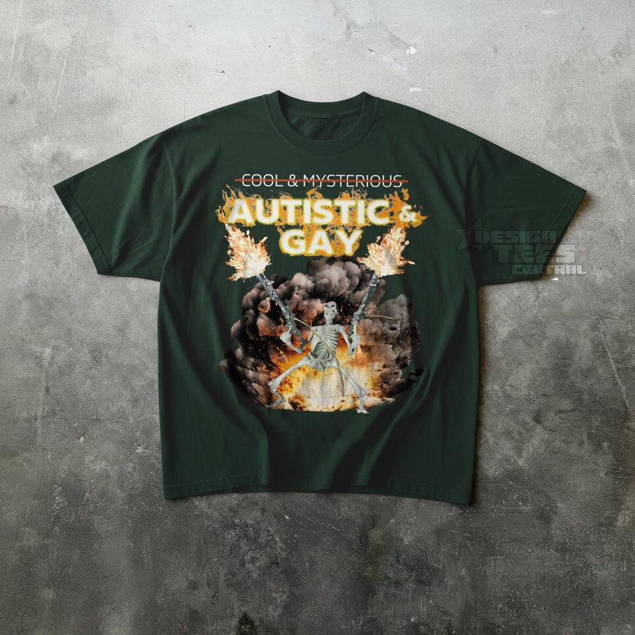 Autistic and Gay Skeleton T-Shirt