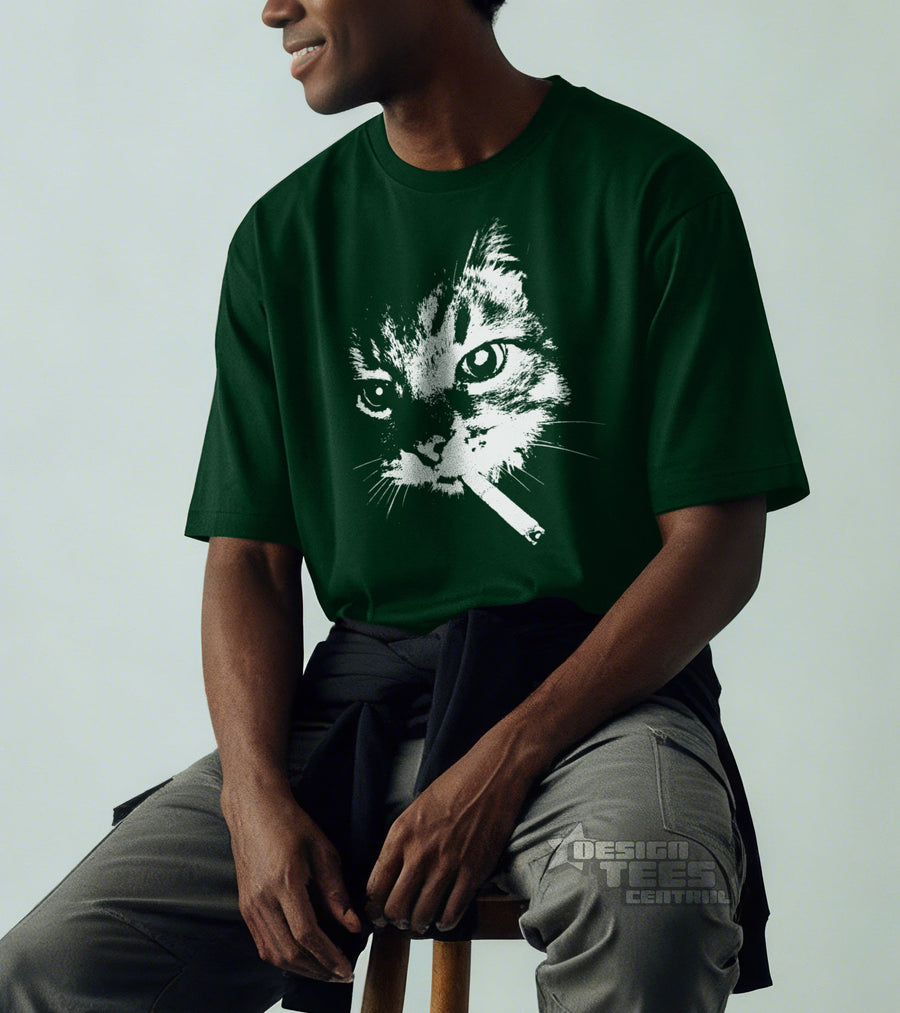 Cat Smoking Cigarette T-Shirt