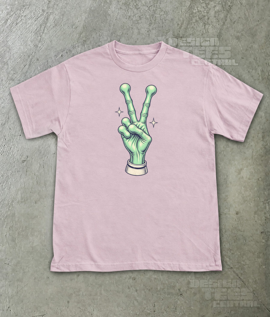 Alien Peace Sign T-Shirt