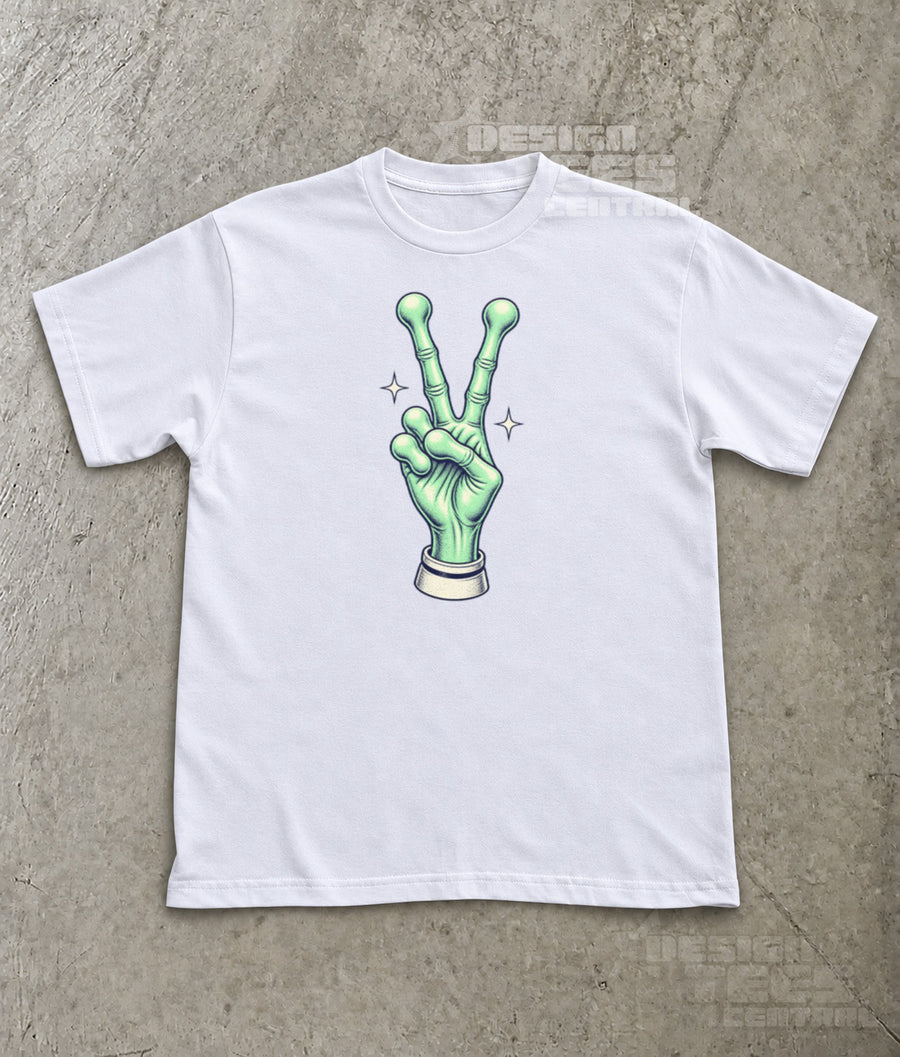 Alien Peace Sign T-Shirt