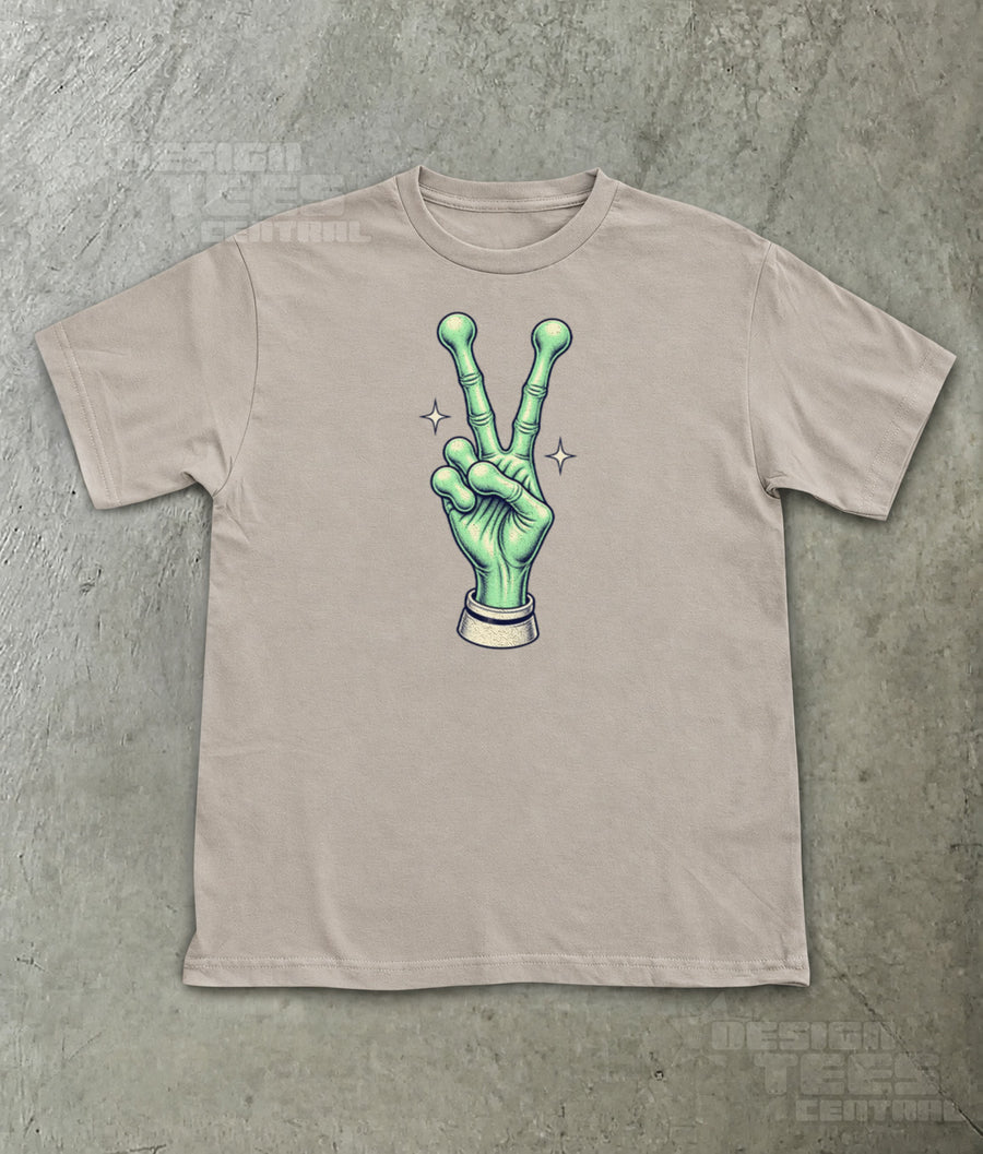 Alien Peace Sign T-Shirt