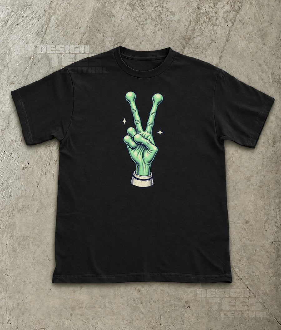 Alien Peace Sign T-Shirt