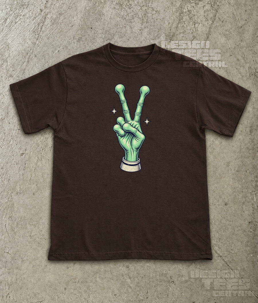 Alien Peace Sign T-Shirt