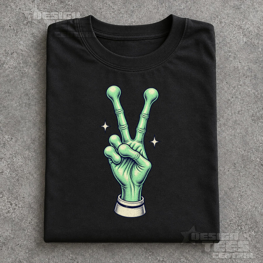Alien Peace Sign T-Shirt