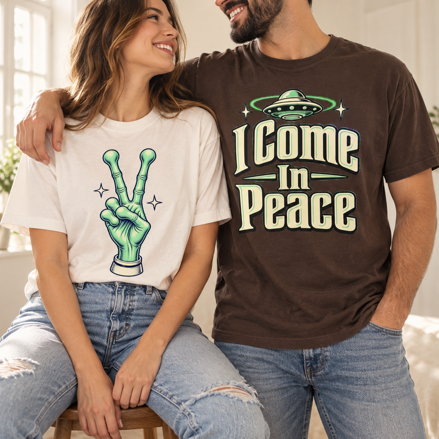 Alien Peace Sign T-Shirt