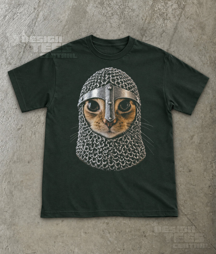 Chainmail Medieval Cat T-Shirt