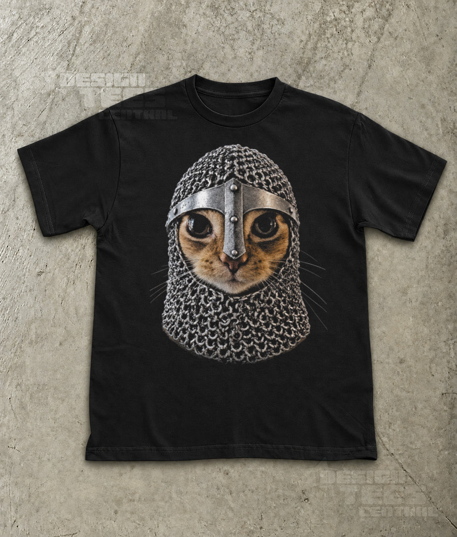 Chainmail Medieval Cat T-Shirt
