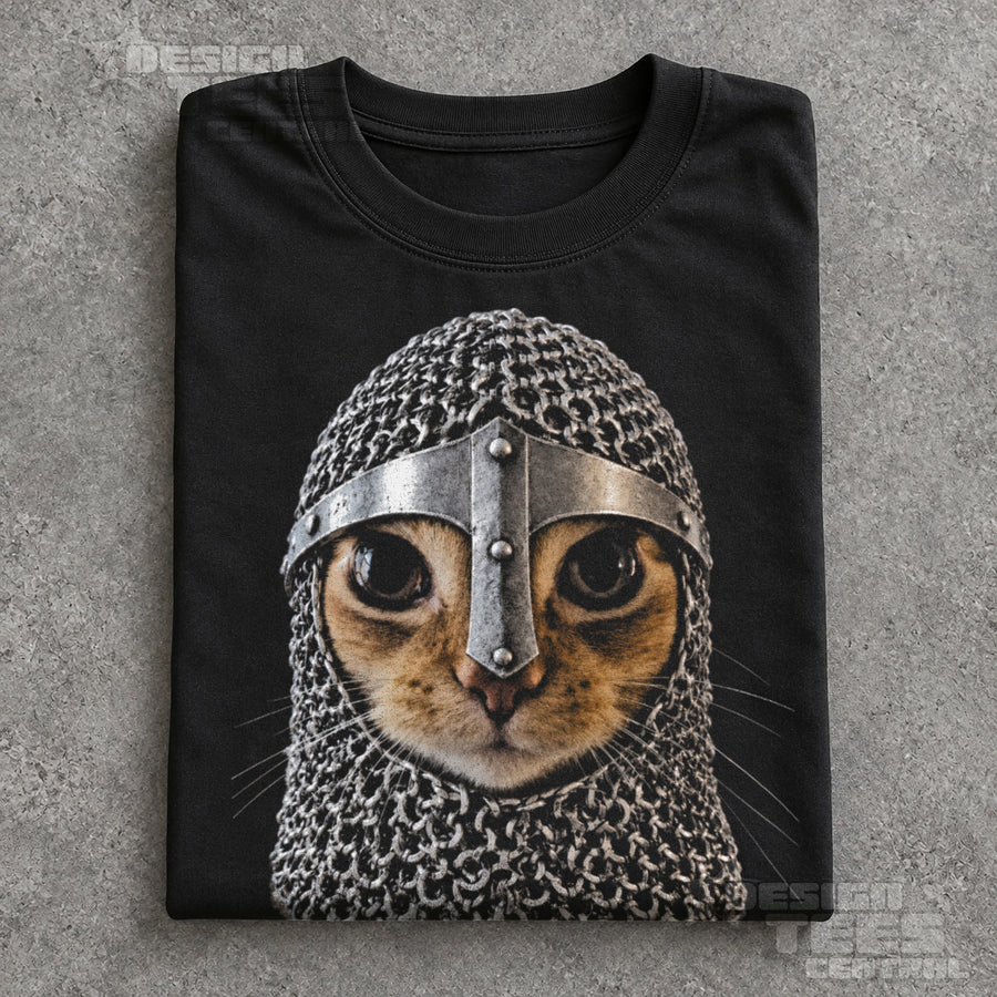 Chainmail Medieval Cat T-Shirt