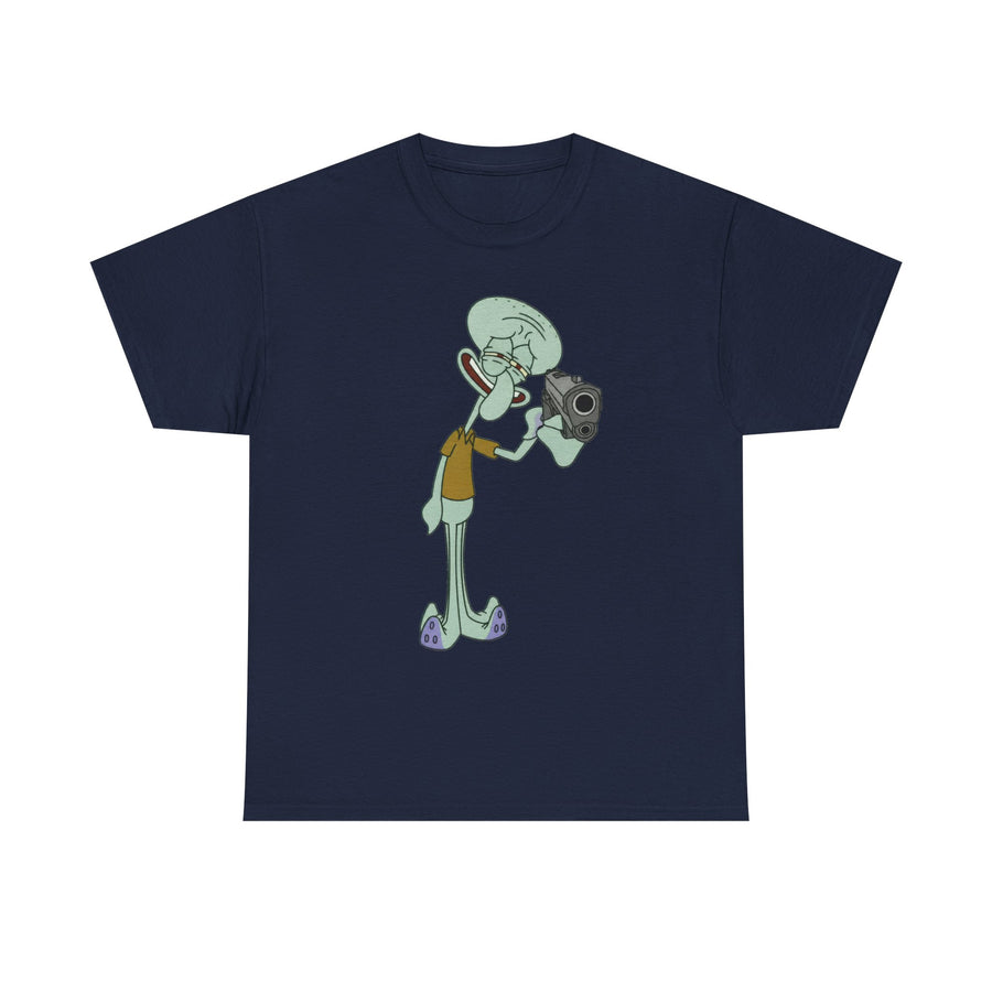 Squid Ward Gun T-Shirt