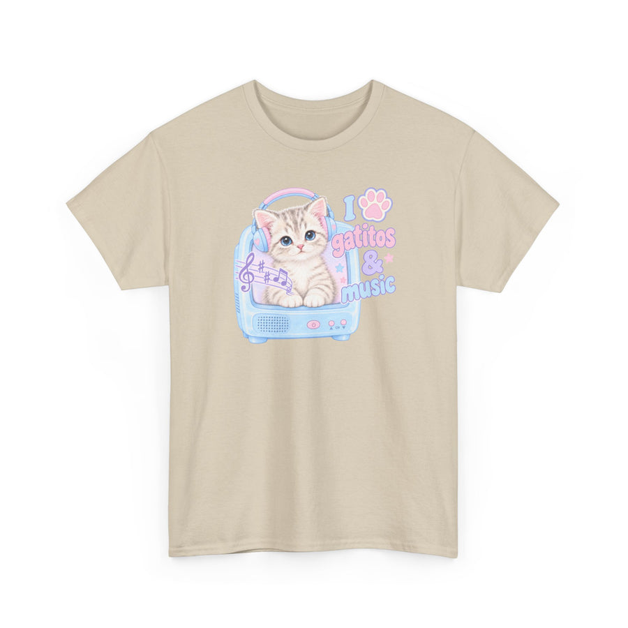 I Love Gatitos and Music T-Shirt