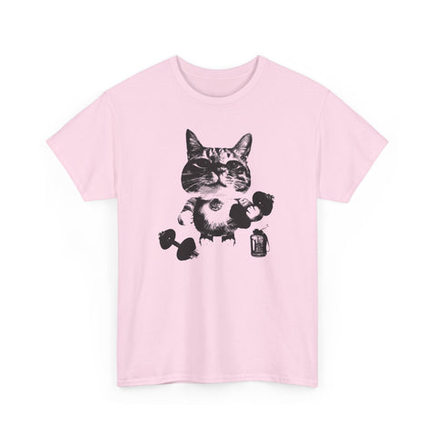 Dumbbell Cat T-Shirt