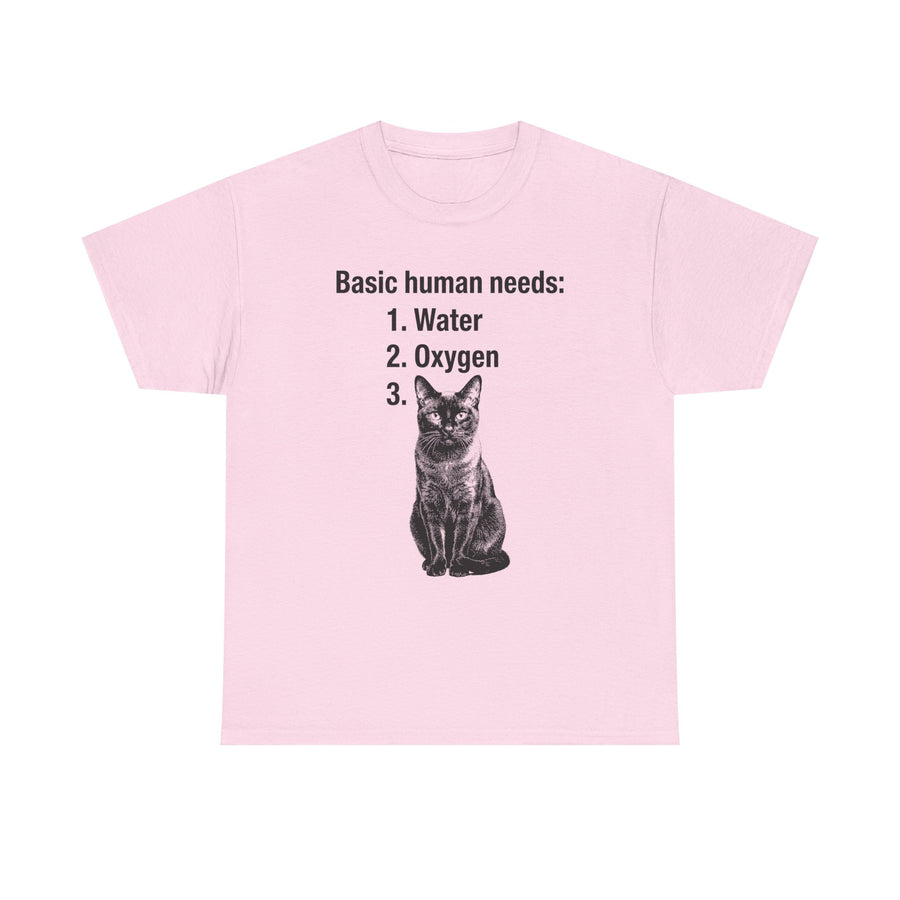 Basic Human Needs - Cat Lover T-shirt