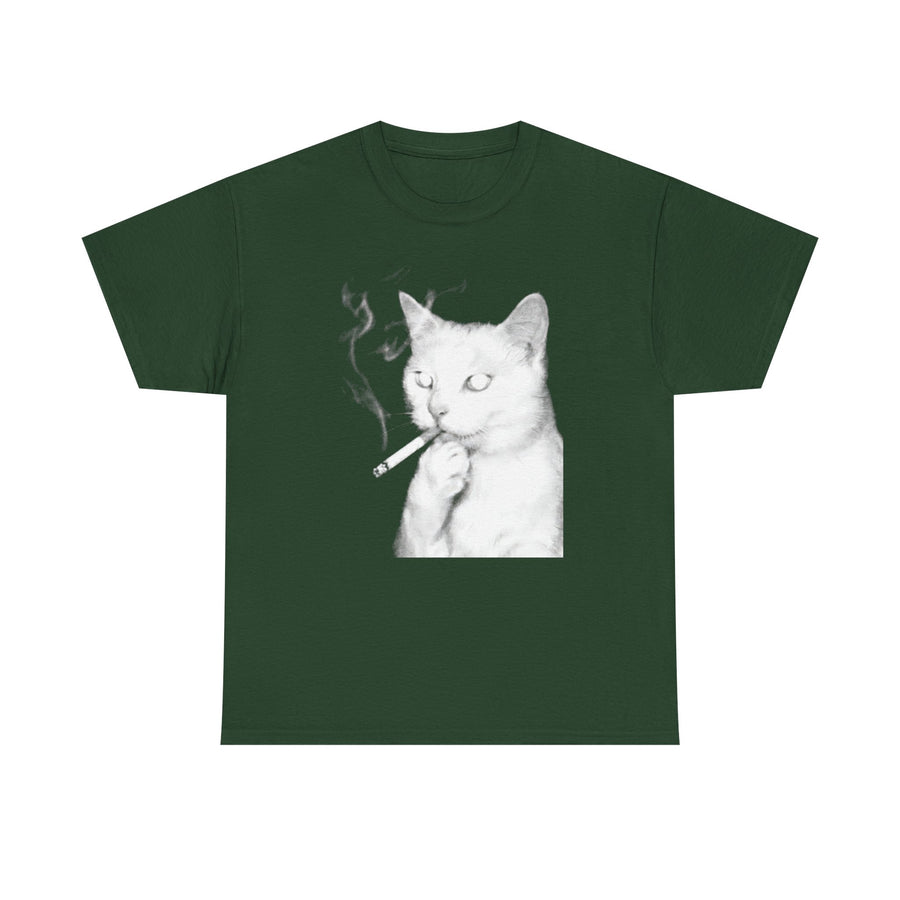 Cat Smoking Cig T-shirt