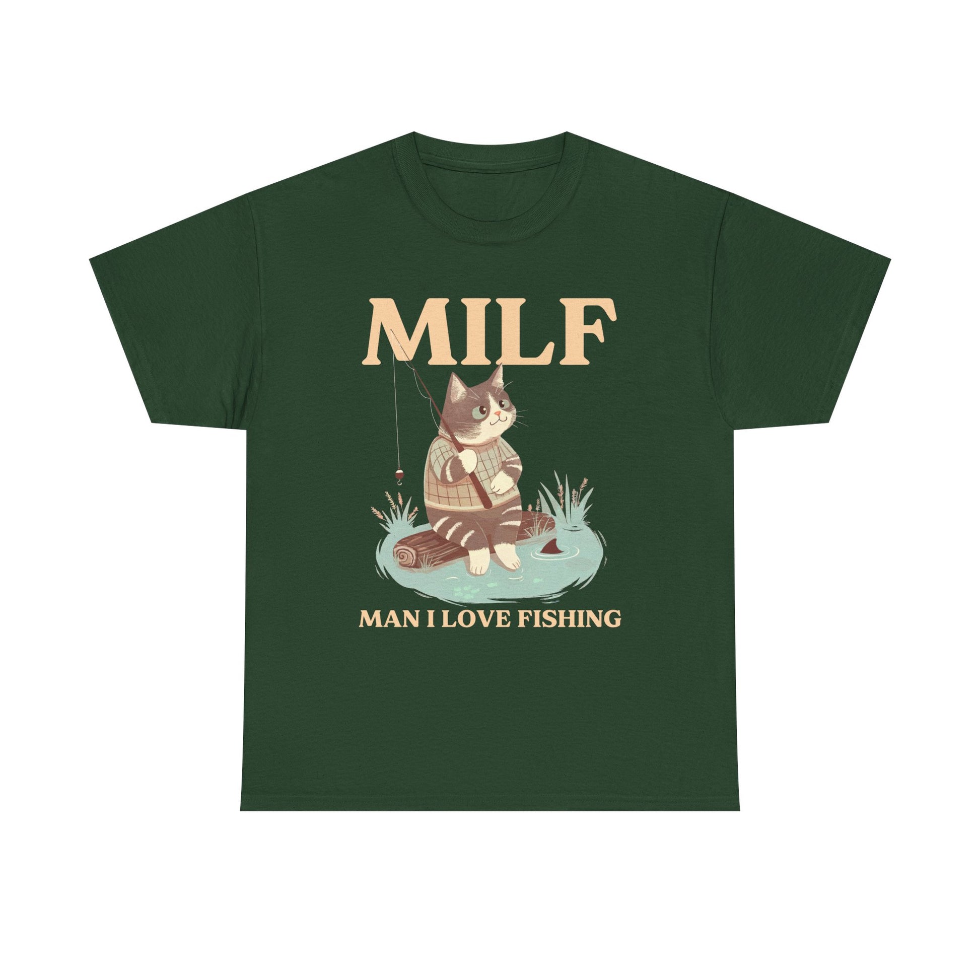 MILF: Man I Love Fishing Cat T-Shirt
