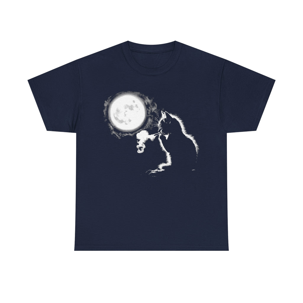 Kitten Smoking Moon Tshirt