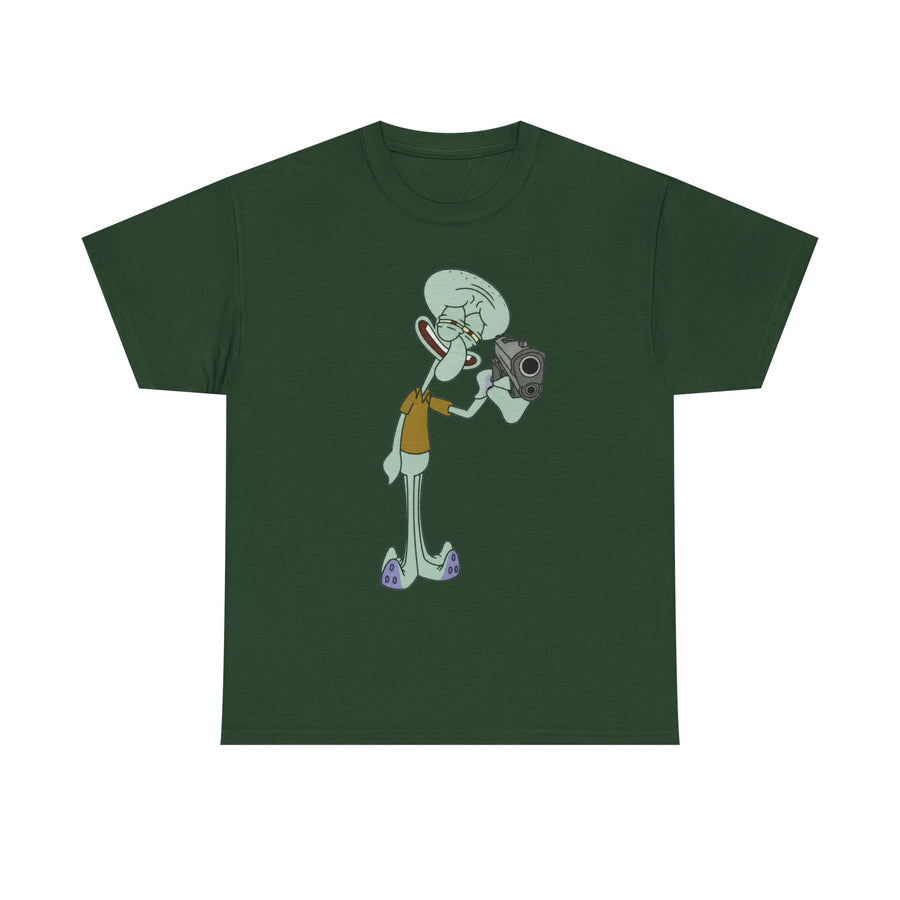 Squid Ward Gun T-Shirt