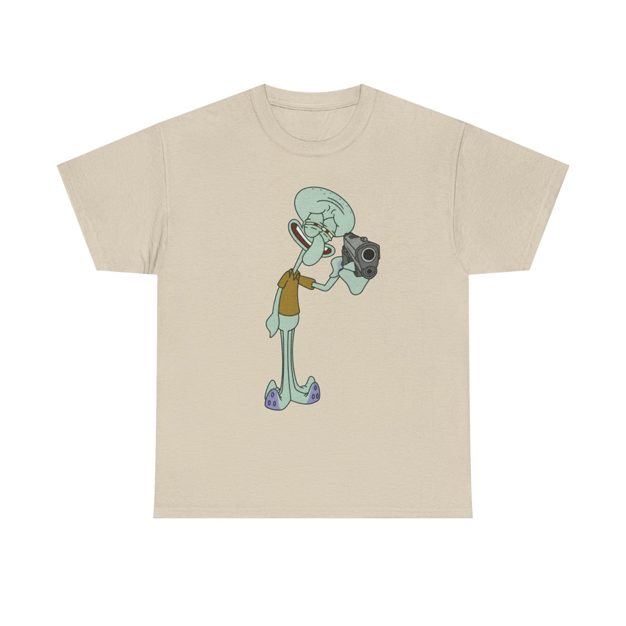 Squid Ward Gun T-Shirt