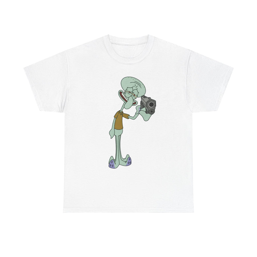 Squid Ward Gun T-Shirt