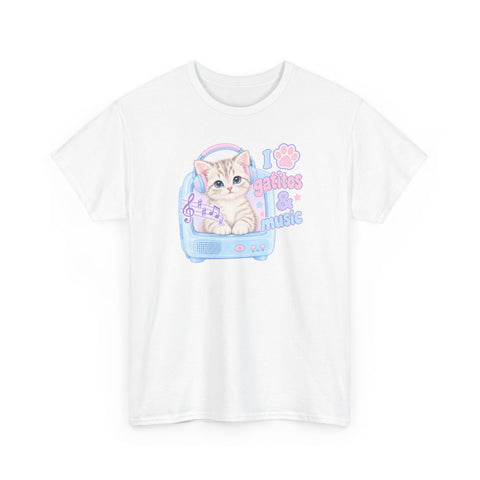 I Love Gatitos and Music T-Shirt